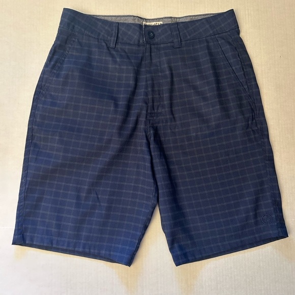 Hang Ten mens flat front blue plaid hybrid shorts Sz-32. X15 - Picture 5 of 12